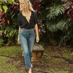 Doen June top in black size medium